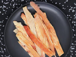 Кальмар филе резанный в арахисовом масле солено сушенный