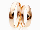 Классические обручальные кольца из белого золота. - фото 3