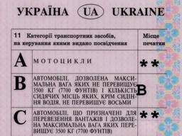 Конвертация украинских водительских прав на итальянские.
