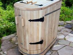Mini sauna Linden, phito barrel sauna, home sauna, mini steam room, 1 person sauna