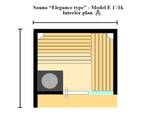 Sauna da esterno "Elegance Type" — Modello E 1/1K (isolata) 2,45 × 2,30 m Prezzo promozionale –20% - фото 3