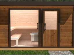 Outdoor Sauna “Elegance Type” — Model E 2/2K (insulated) 3.70 × 2.30 m Promo price –15%