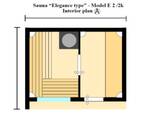 Sauna da esterno "Tipo Elegance" — Modello E 2/2K (isolata) 3,70 × 2,30 m Prezzo promozionale –15% - фото 3