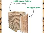 Pellet di legno in sacchi da 15 kg, (vendesi pellet di legno DIN plus / EN plus A1